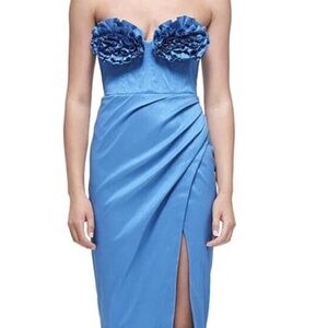 Rachel Gilbert Romy Dress Size 8 Blue Cocktail Dress
